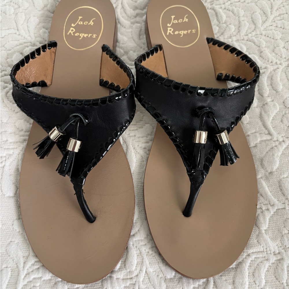 Jack Rogers Women's Black Sandals Size 7.5